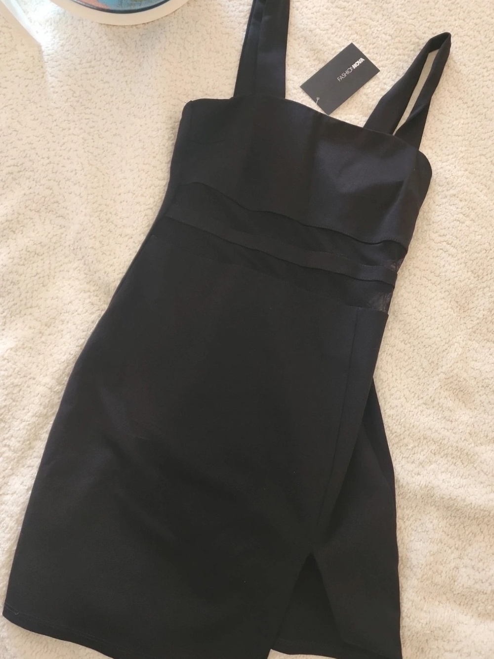 Fashion Nova Black Sleeveless Mini Sheath Dress